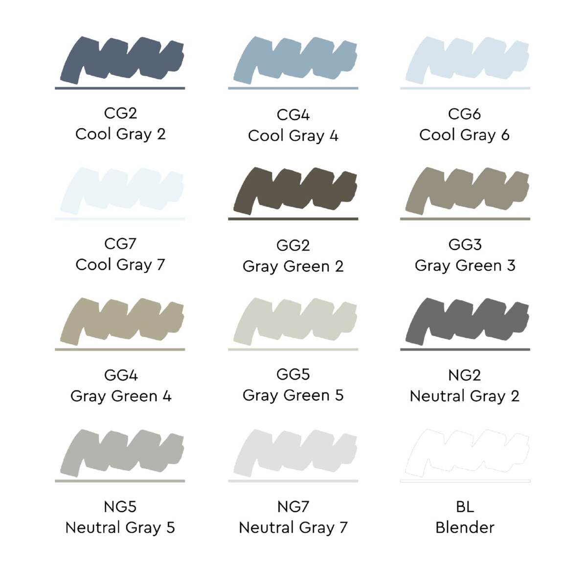 Оттенки набора, взятые с сайта mpmart.ru.