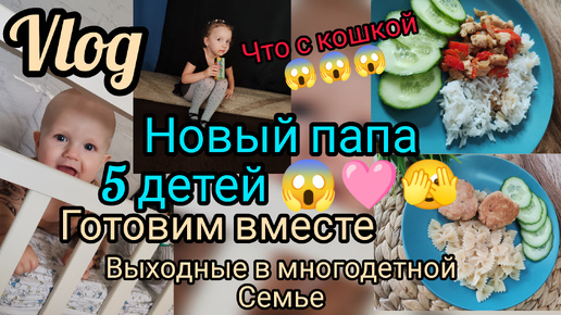 НОВЫЙ ПАПА 5 ДЕТЕЙ 😱😝Что с кошкой 😱