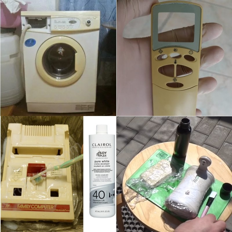 Как отбелить пожелтевший пластик