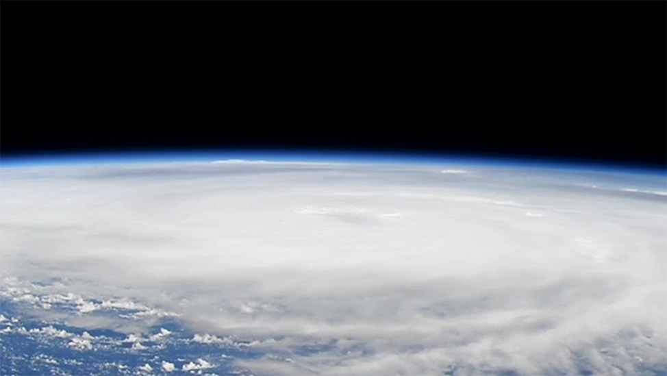 Ураган Хелен над восточным побережьем США с борта МКС. Фото: nasa.blog.com
