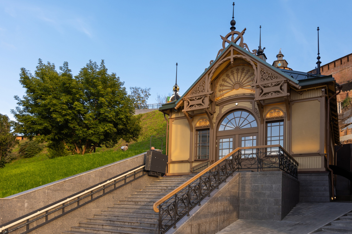 Восстановленный фуникулер, фото пресс-службы Нижегородского кремля