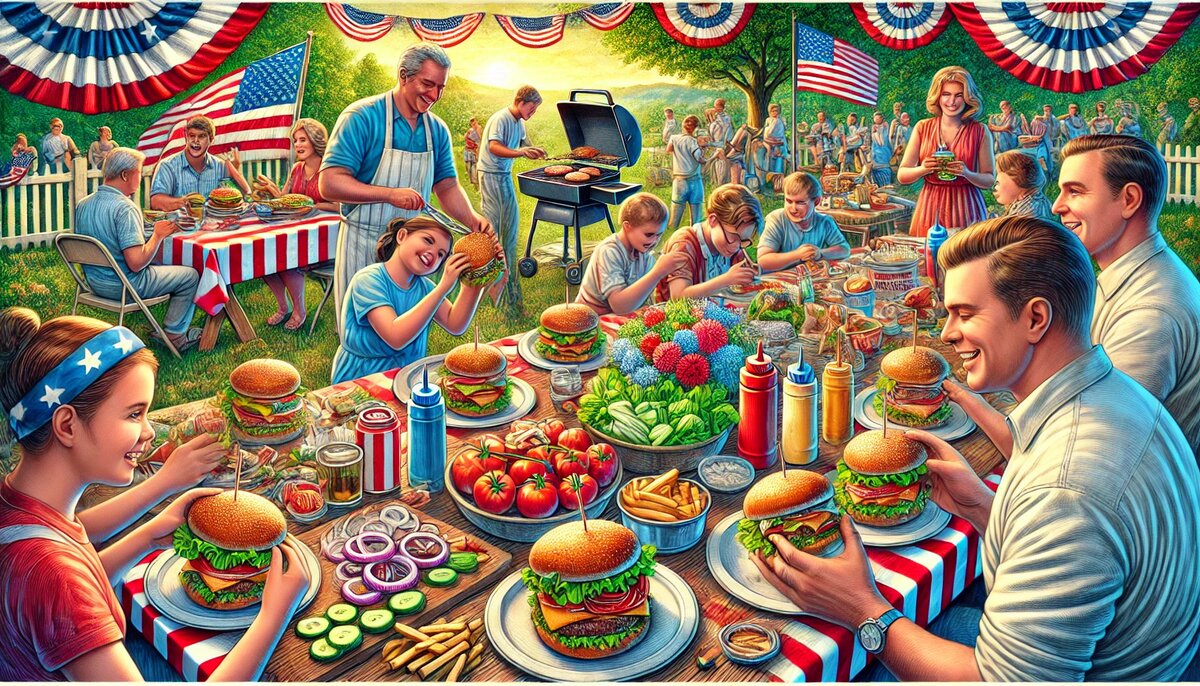 Традиции, связанные с бургером (сгенерировано DALL-E)