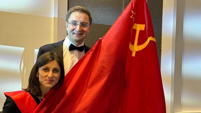    Роман Акимов и Юлия Пахалина на церемонии во Флориде.из личного архива Романа Акимова