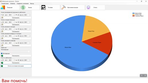 АИС мебельной компании (автоматизированная информационная система). Программа на Visual C# + MS SQL Server. Дипломная работа (ВКР)