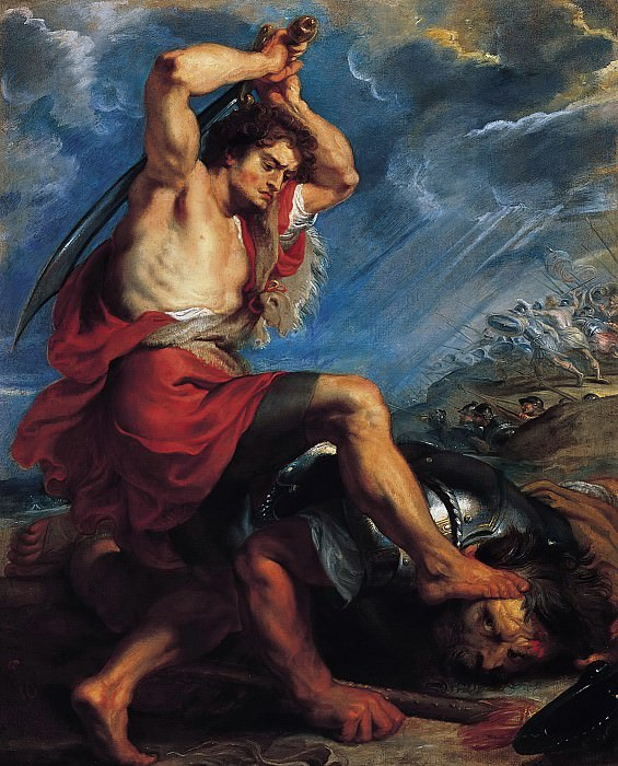 На илл.: Давид, обезглавливающий Голиафа. Питер Пауль Рубенс, около 1616