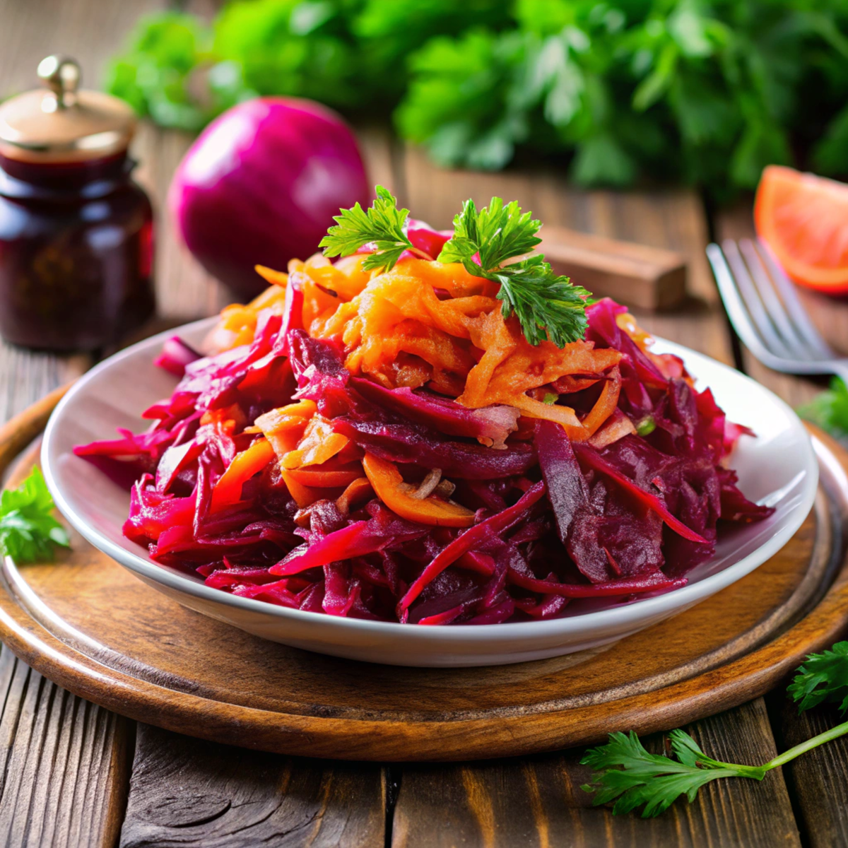 Маринованная капуста со свеклой и морковью по-армянски