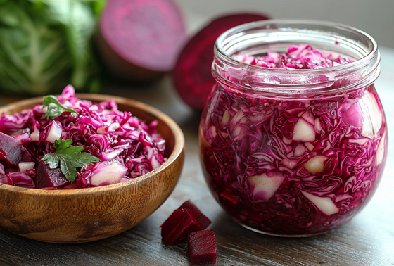    Маринованная капуста со свеклой