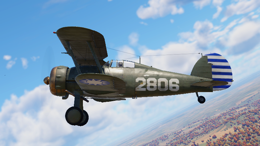 Играю на истребителе Gladiator Mk.I в War Thunder.