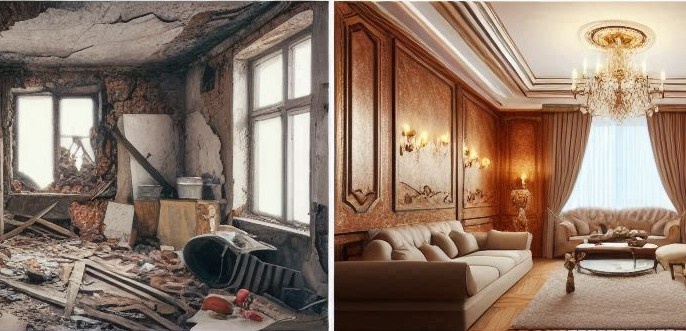 От руин к роскоши: волшебное превращение убитой квартиры