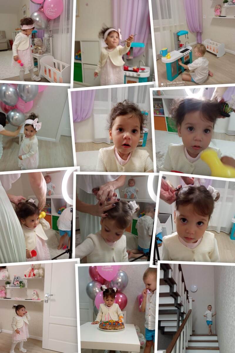 А это первый ее день рождения в нашей семье. Здесь ей 2 годика