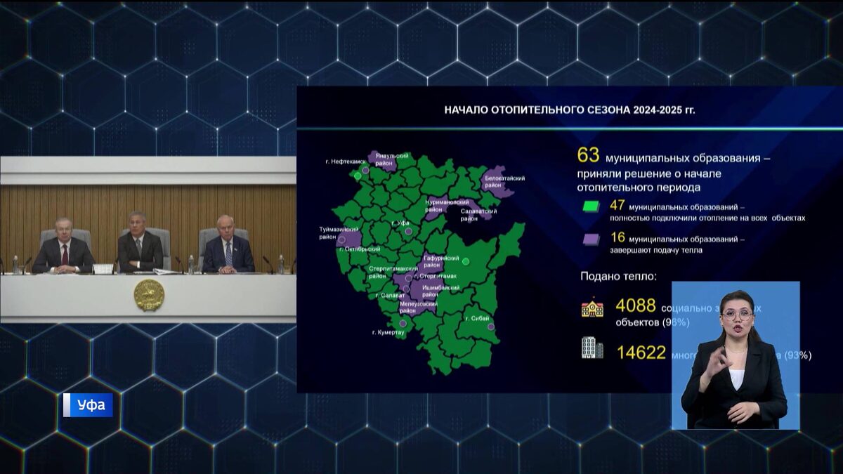    Радий Хабиров отметил, что в многоквартирных домах Башкирии включили отопление