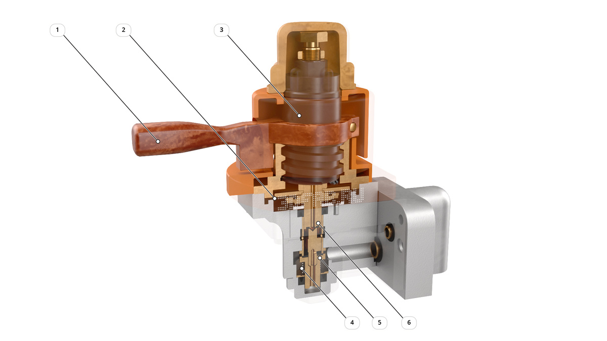 Кран вспомогательного тормоза №215