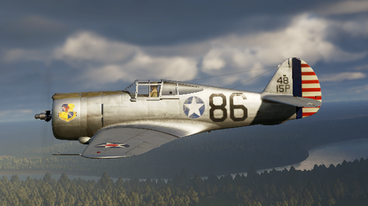 Бой на истребителе P-36A Расмуссена в War Thunder.