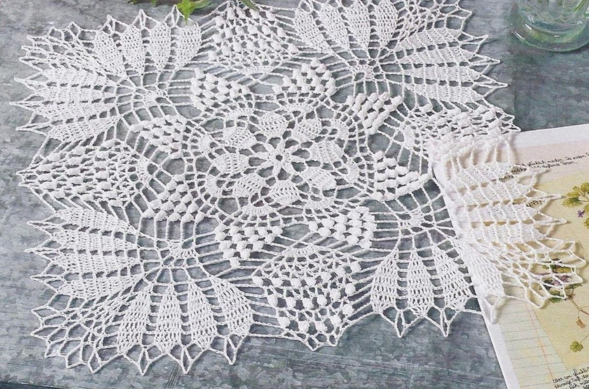 Модель 1. Квадратная салфетка крючком.