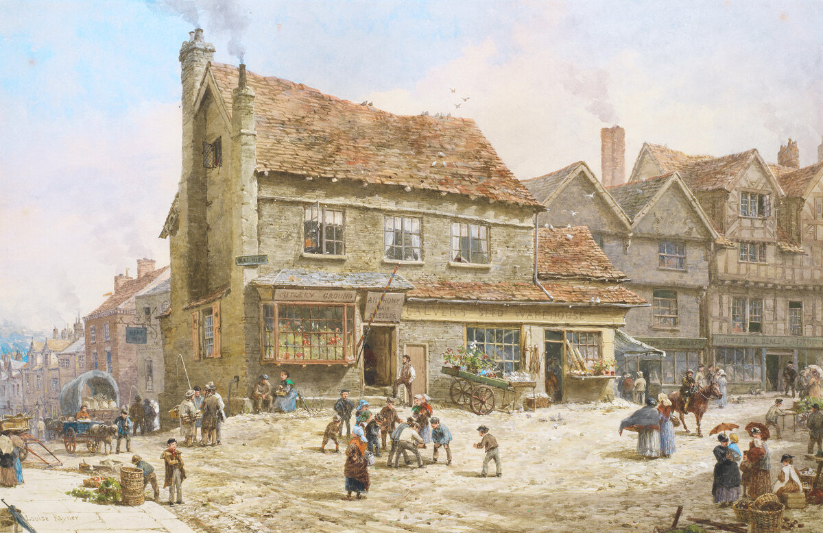 «Ладлоу» Луизы Рэйнер. На картине изображен английский городок Ладлоу / Источник: Bonhams (2024) https://www.bonhams.com/auction/20788/lot/88/louise-j-rayner-british-1832-1924-ludlow/