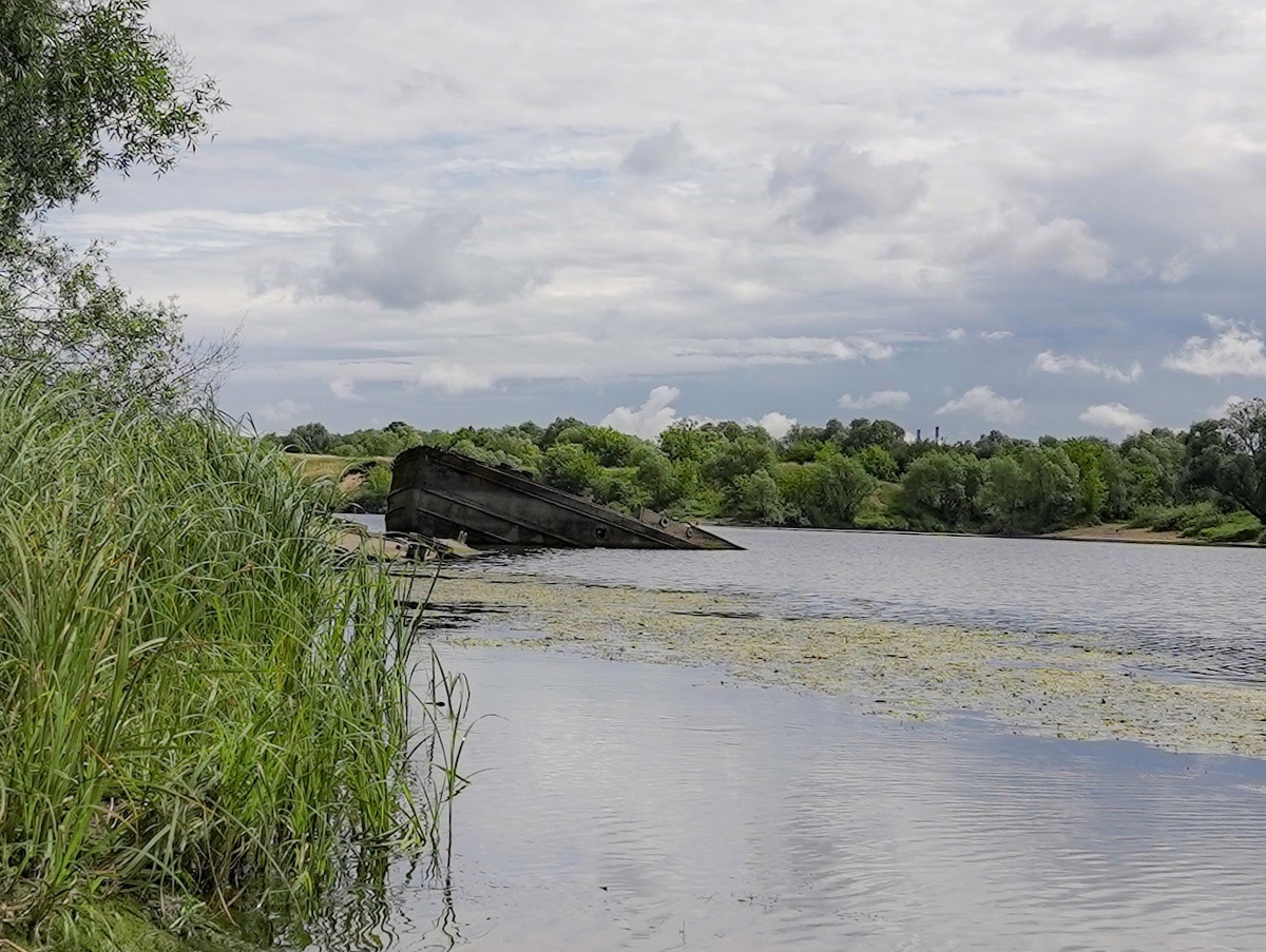 Затонувшая баржа (Фото автора)