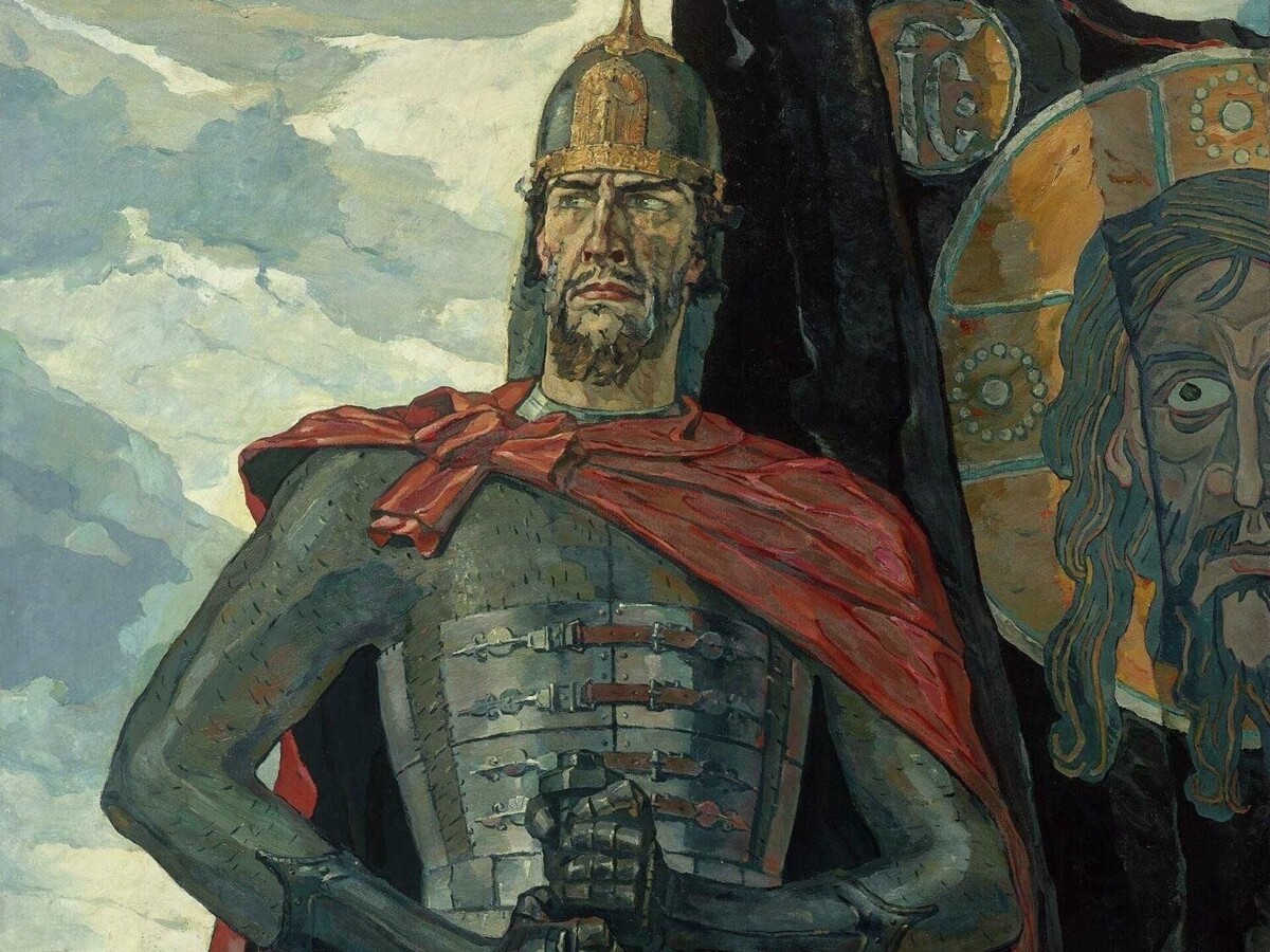 Фрагмент картины П. Д. Корина "Александр Невский"