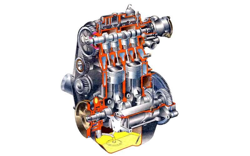    Двигатель ВАЗ‑1111 спроектировали на основе мотора ВАЗ‑2108, условно «разрезав» его пополам. Двухцилиндровый мотор объемом 0,65 л (76×71 мм) со степенью сжатия 9,9 развивал 29,3 л. с. при 5600 об/мин. Позднее Ока получила мотор объемом 0,75 л мощностью 33 л. с.