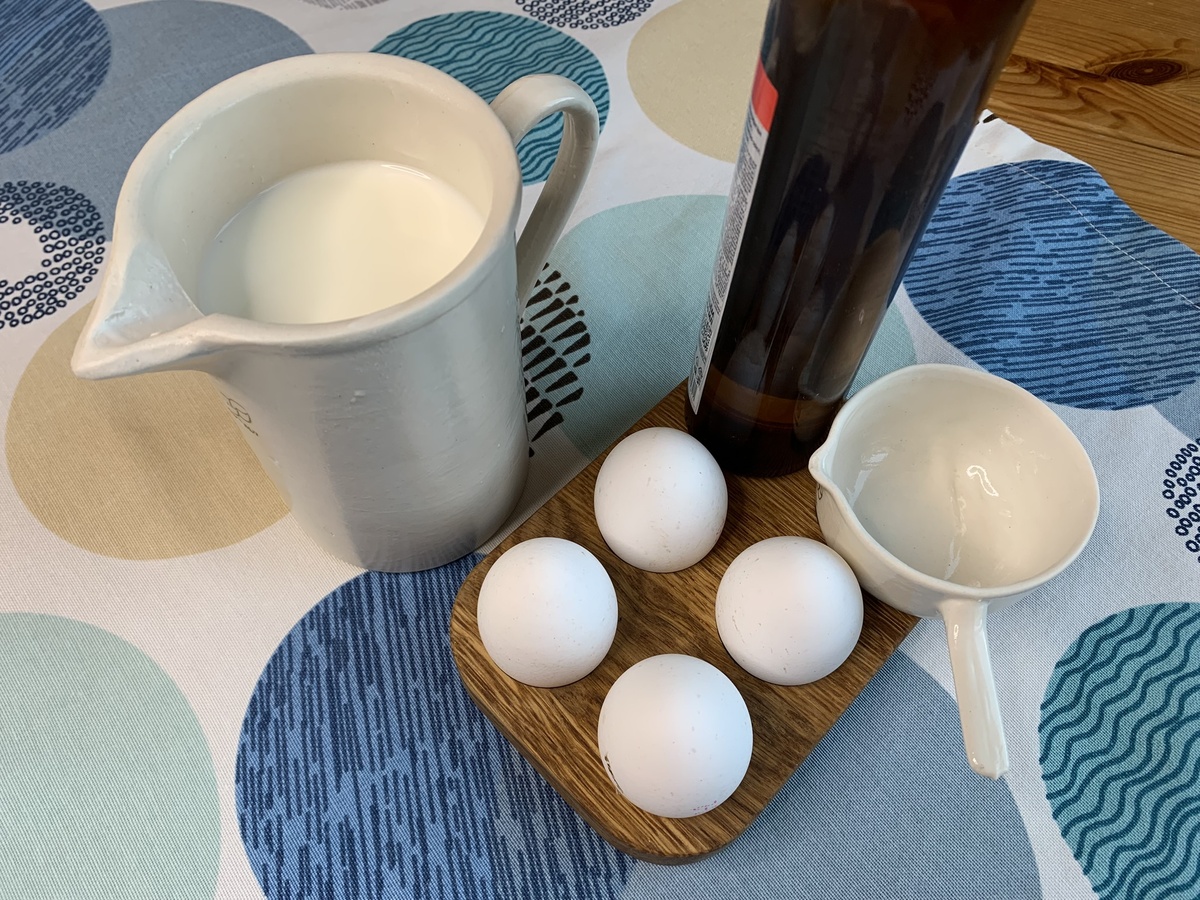 Кефир, яйца, льняное масло