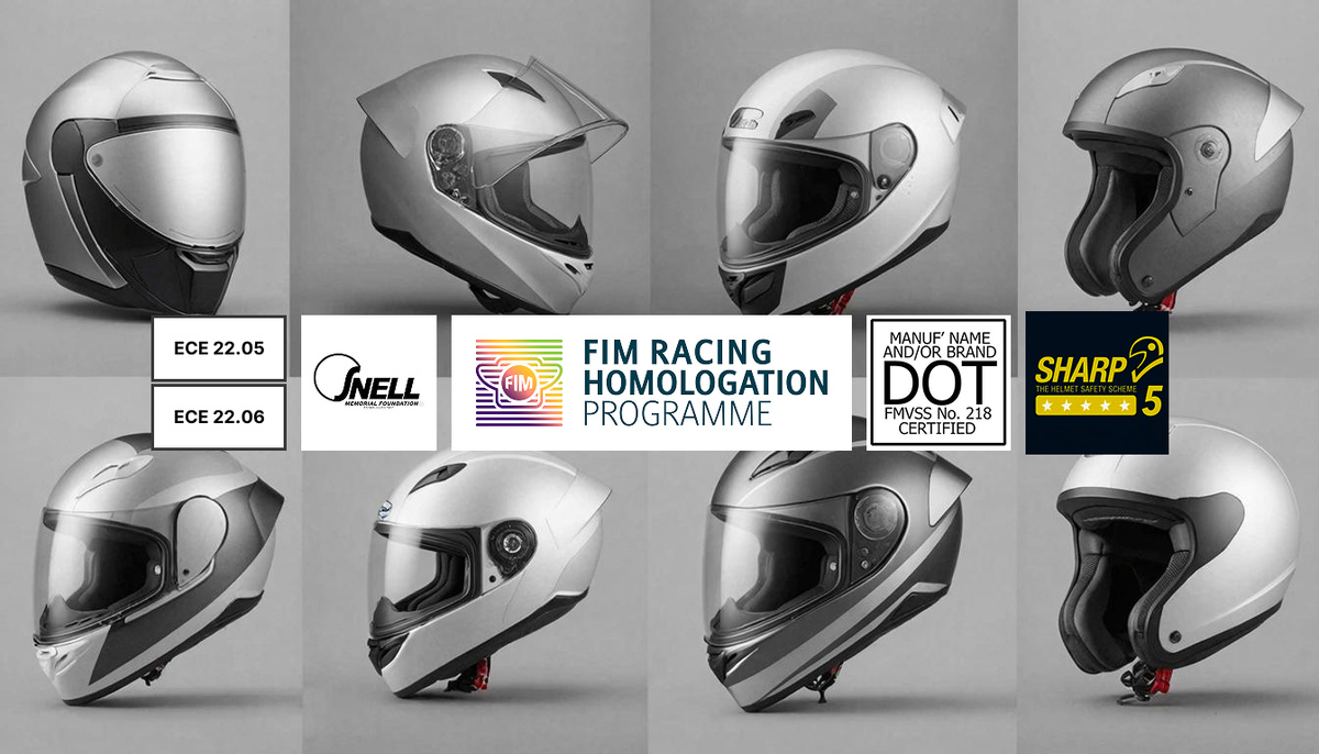 Сертификации мото-шлемов (ECE, DOT, Snell, SHARP, FIM). Чем отличают
