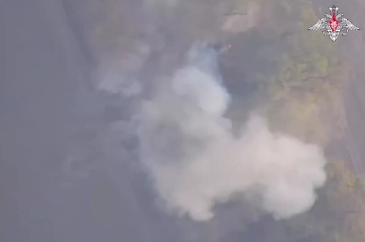    МО РФ обнародовало кадры удара БПЛА «Ланцет» по бронемашине ВСУ под Курском