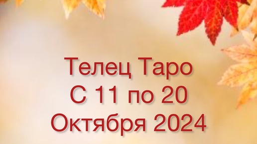 ТЕЛЕЦ Таро с 11 по 20 Октября 2024