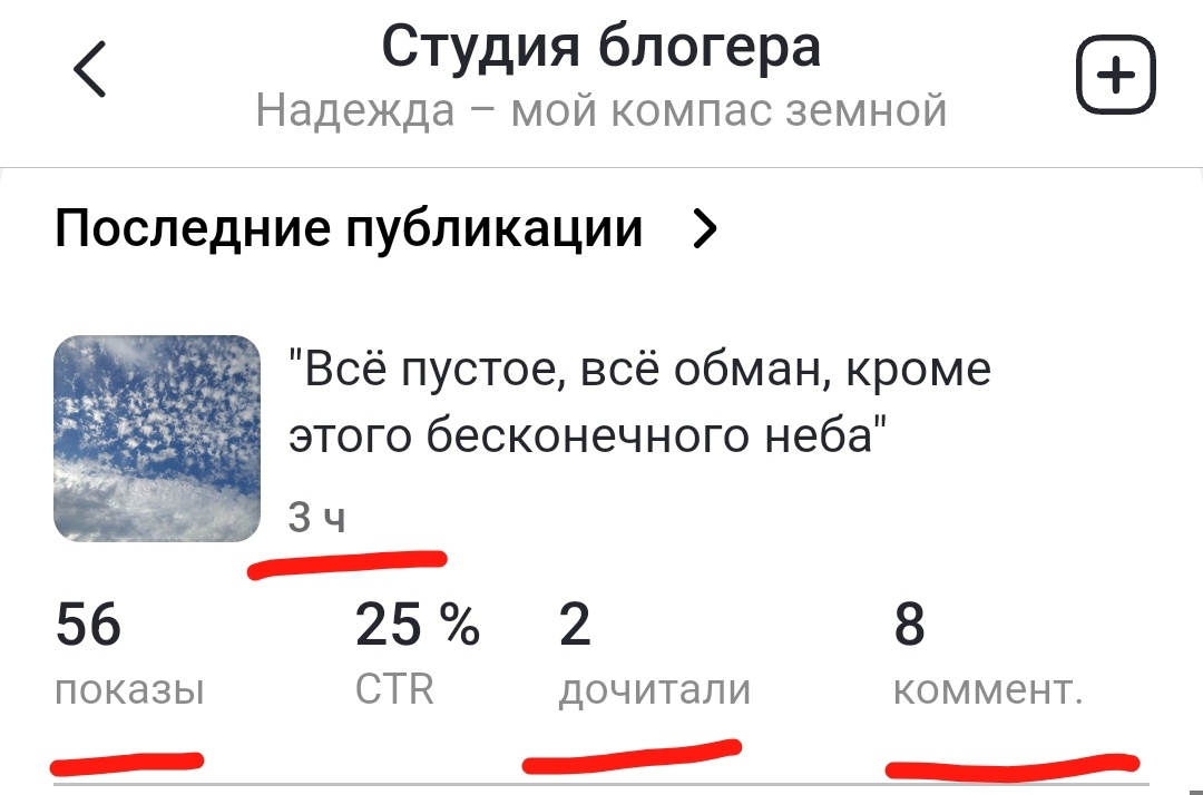 Скриншот статистики