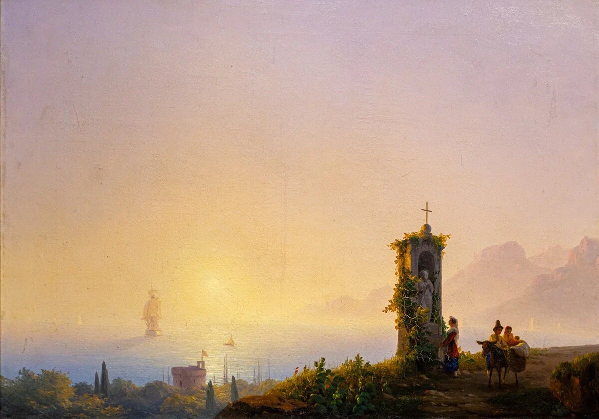 И. Айвазовский. Часовня на берегу моря. 1845.  Из фондов музея «Новый Иерусалим».
