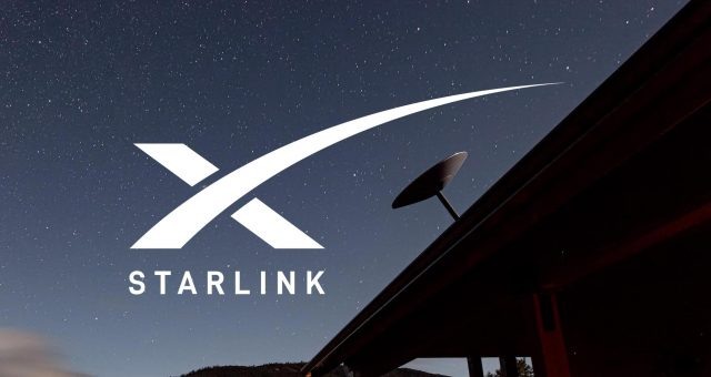 Иллюстративное изображение с логотипом Starlink.