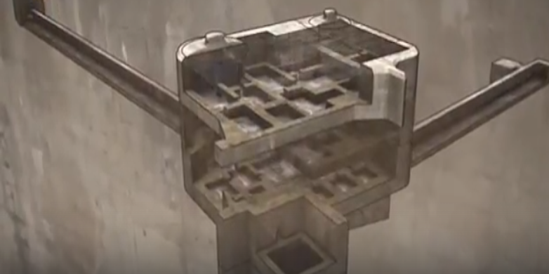 Бункер кошачья голова в разрезе