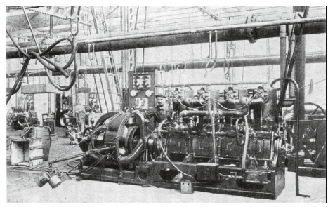 Испытания бензиномотора фирмы «Панар и Левассёр» на заводе в Иври