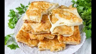 Вкусный и простой завтрак за 10 минут 👍Лаваш с сыром и яйцом на сковороде