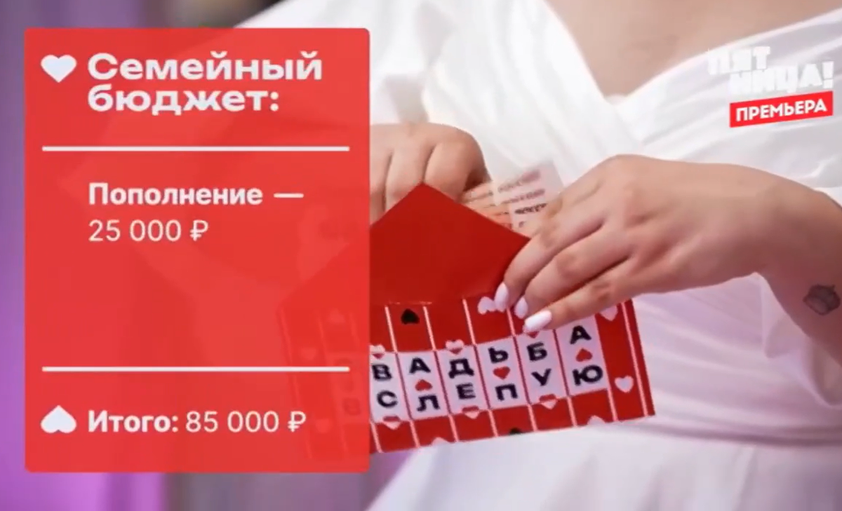 Кадр из шоу Свадьба вслепую" 08.10.2024 