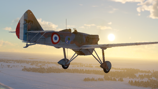 Бой на французском истребителе Девуатин D.510 Пальера в War Thunder.