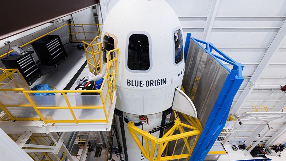 Новая ракета-носитель RSS Karman Line New Shepard и капсула компании Blue Origin.    
 Источник: Blue Origin  📷
