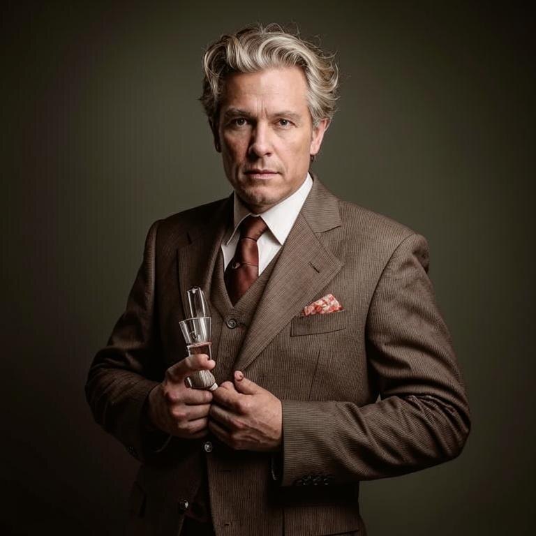 Мужской образ в стиле old money составленный нейросетью