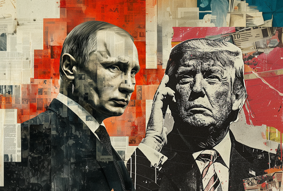    Владимир Путин и Дональд Трамп в представлении ИИ