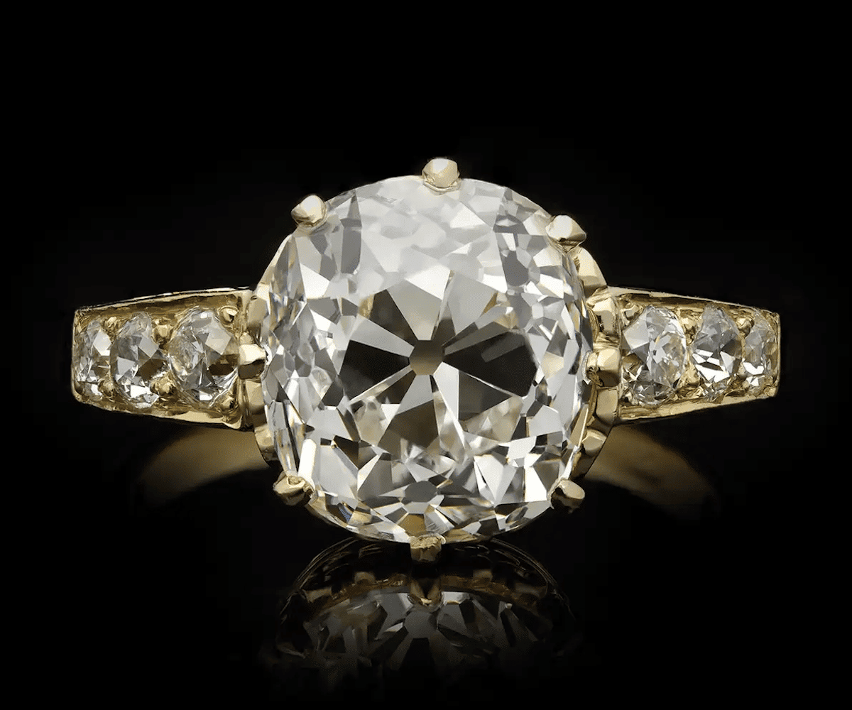 Кольцо с бриллиантом изумрудной огранки, ок. 1935 г.