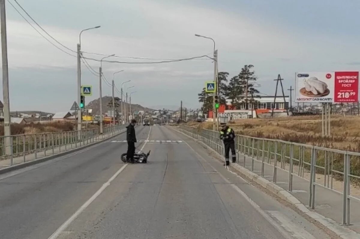    16-летний мотоциклист без прав пострадал в ДТП в Бурятии