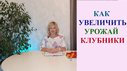 КАК УВЕЛИЧИТЬ УРОЖАЙ КЛУБНИКИ.