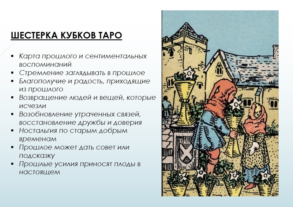 6 кубков - ключевые значения аркана