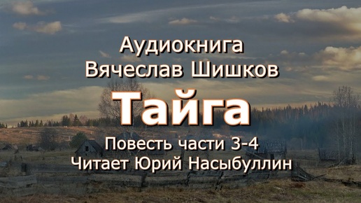 Аудиокнига В.Я.Шишков Повесть _Тайга_ Часть 3-4 от автора романа _Угрюм река_ Читает Ю.Насыбуллин. (1)