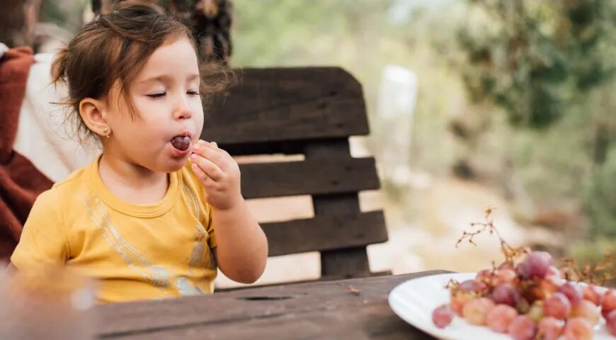   Целые виноградины рекомендуется давать детям не раньше, чем в 4–5 лет (shutterstock)