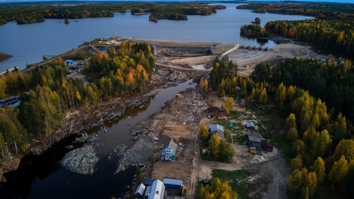 Нынешнее состояние бывшей Шаваньской плотины