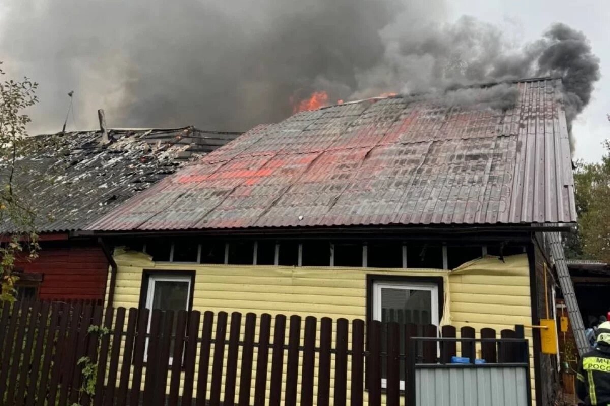    Двоих детей спасли огнеборцы на пожаре в жилом доме в Великих Луках