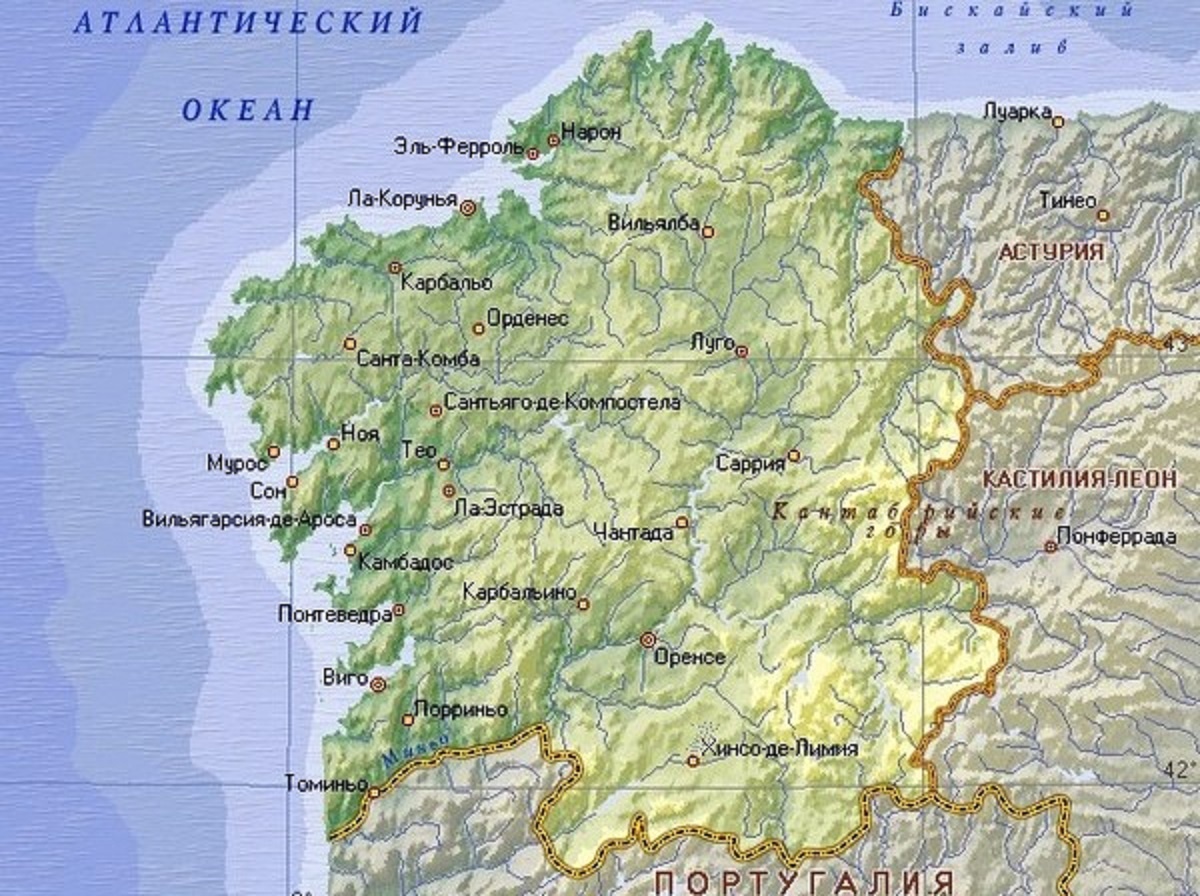 Из открытых источников. Карта Галисии.