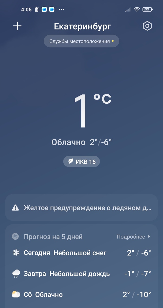 Наша погодка на неделе