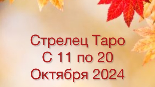 СТРЕЛЕЦ Таро с 11 по 20 Октября 2024