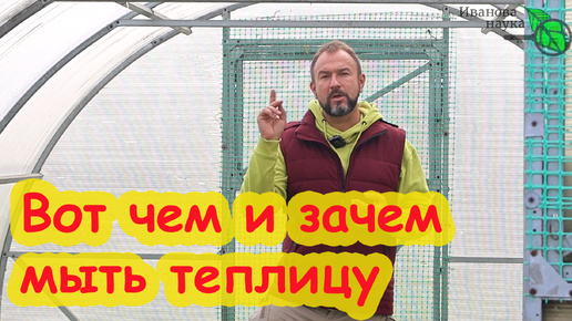 ЧЕМ и КАК ПОМЫТЬ ТЕПЛИЦУ ОСЕНЬЮ. Мойка и дезинфекция за 1 раз. Обработка почвы после мойки теплицы.