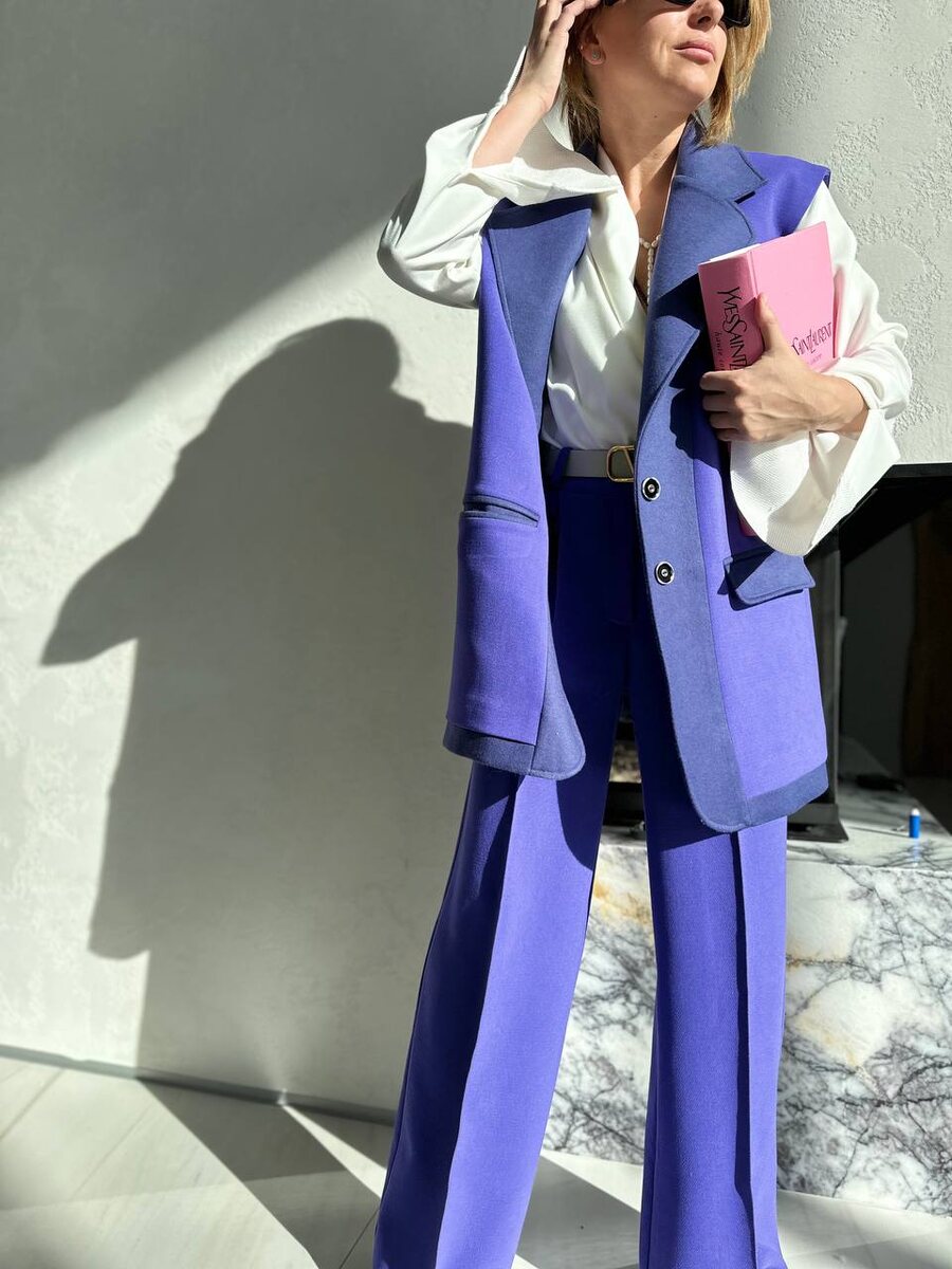 Жилет в благородном синем цвете от Led Anna https://t.me/ledanna86/1249